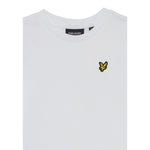 Lyle&Scott Shirt Girocollo tinta unita con Logo Bianco per Bambino 52299 BIANCO LYLE&SCOTT 