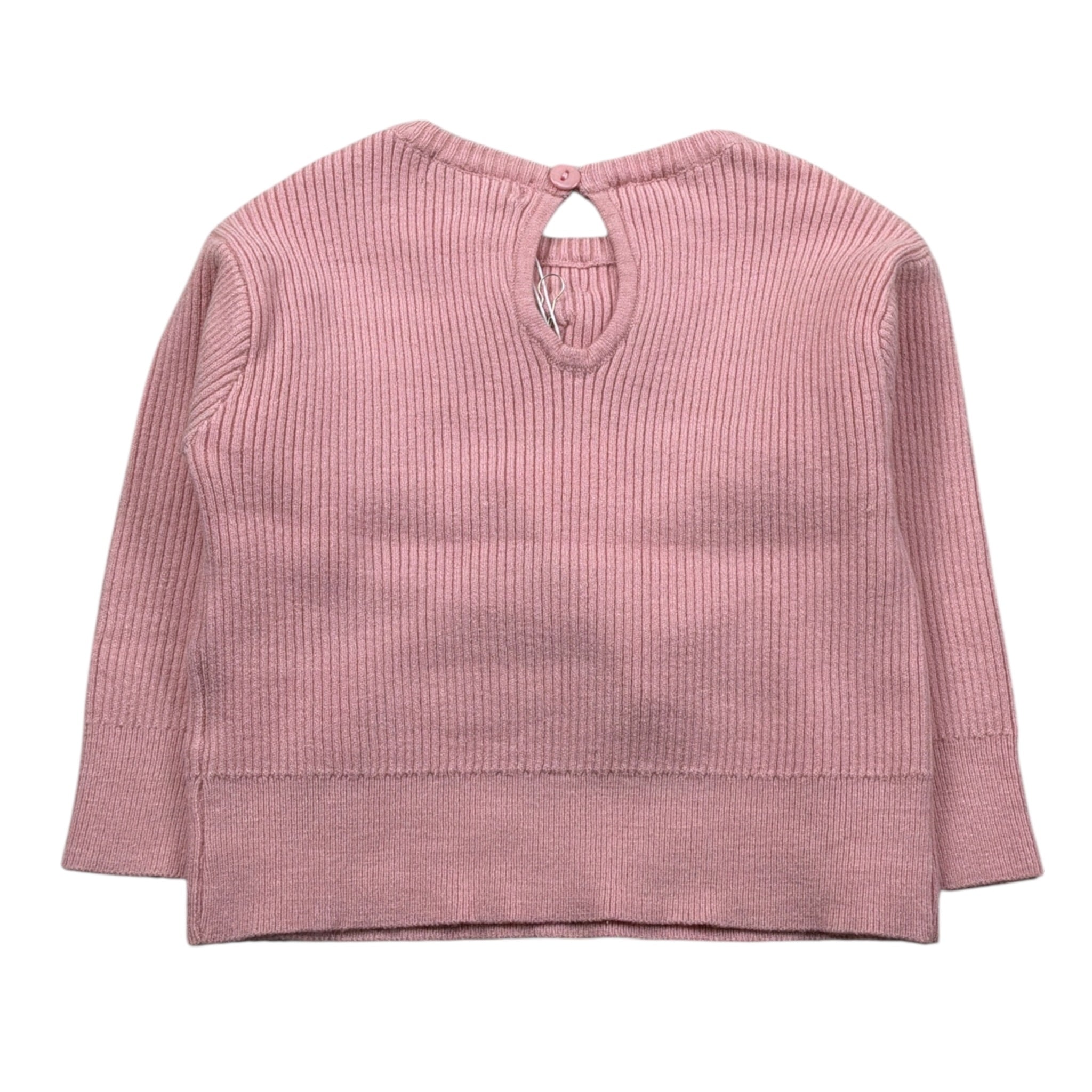 U+È Maglia tinta unita Girocollo con Fiocchi Rosa per Neonata UE1471 ROSA U+è 