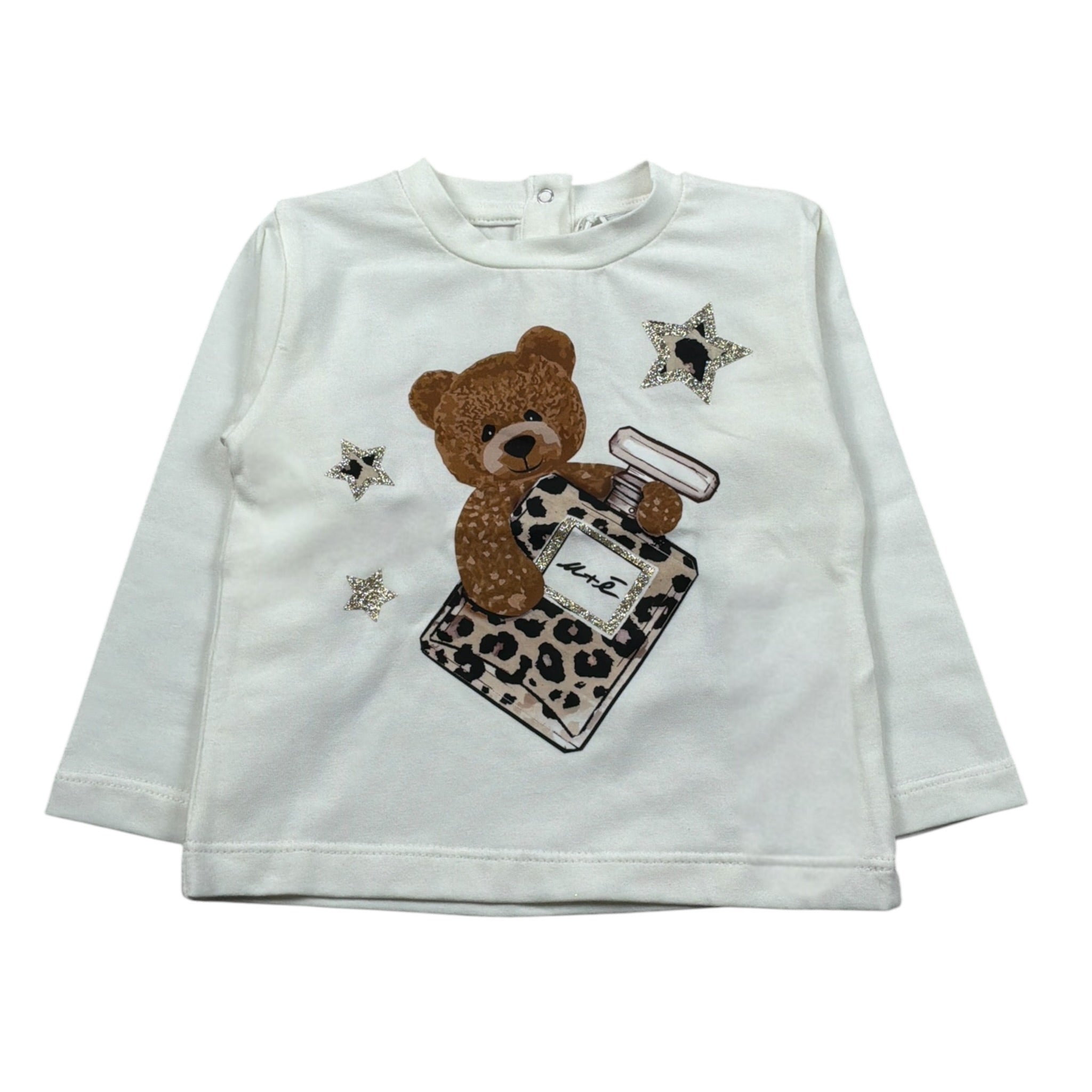 U+È Shirt Girocollo tinta unita con Stampa Panna per Neonata UE1664 PANNA U+è 
