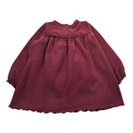U+È Abito tinta unita con Fiocco Bordeaux per Bambina UE1952 BORDEAUX U+è 