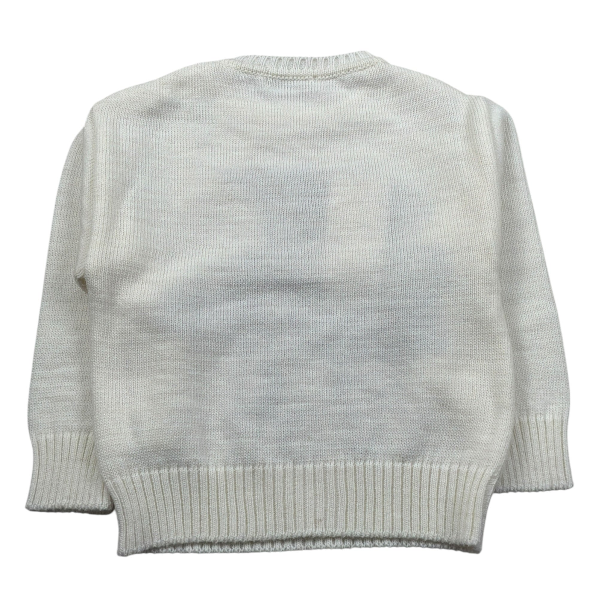 U+È Maglia Girocollo tinta unita con Ricami Panna per Neonato UEM0395G PANNA U+è 