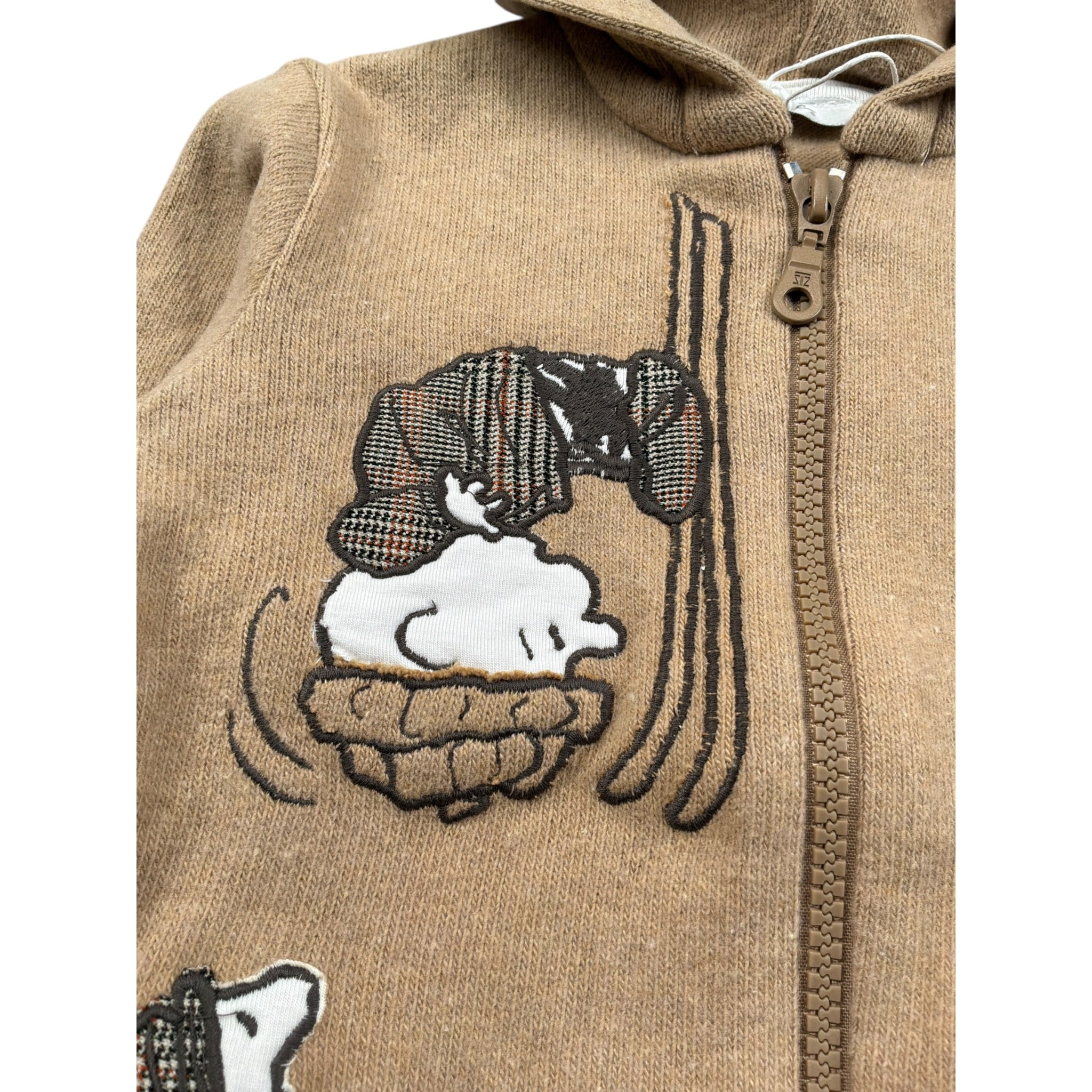 U+È Felpa con Zip E Cappuccio tinta unita Beige per Neonato UEM0425N BEIGE U+è 