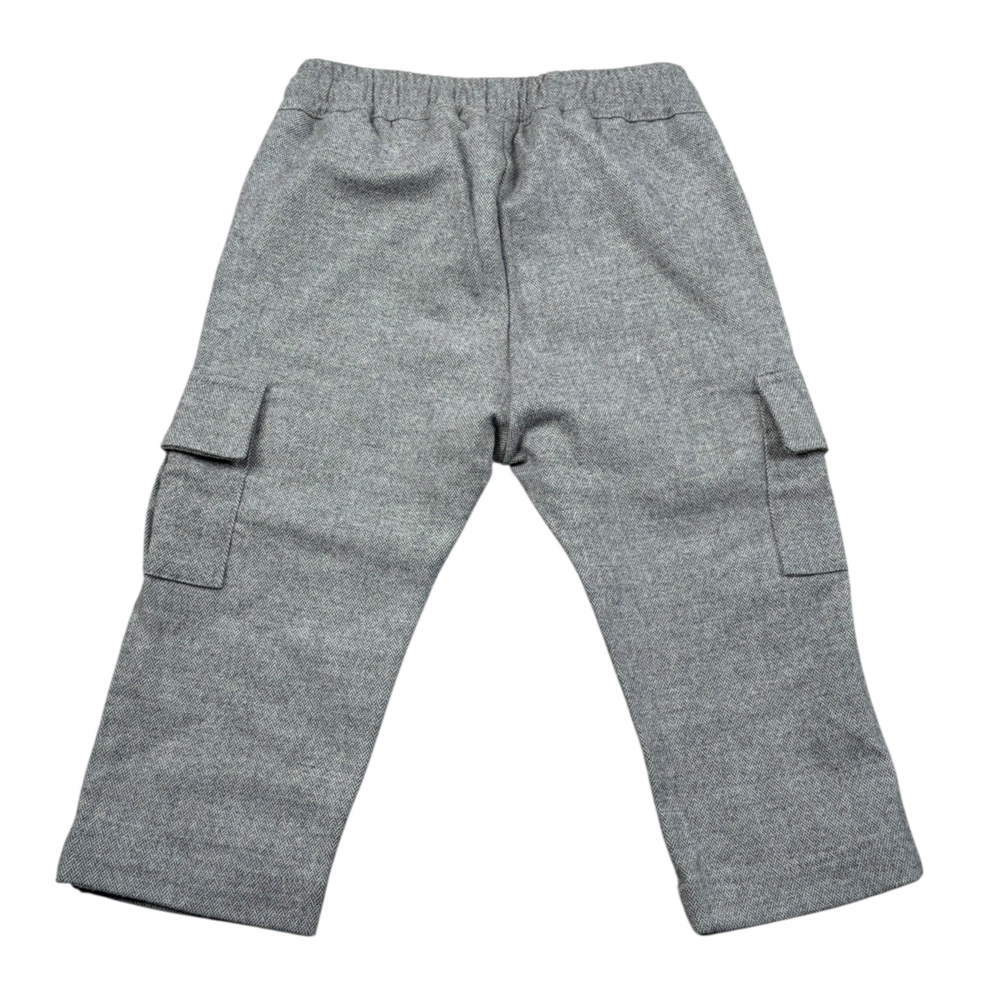 U+È Pantalone tinta unita con Elastico In Vita Grigio per Neonato UEM0468 GRIGIO U+è 