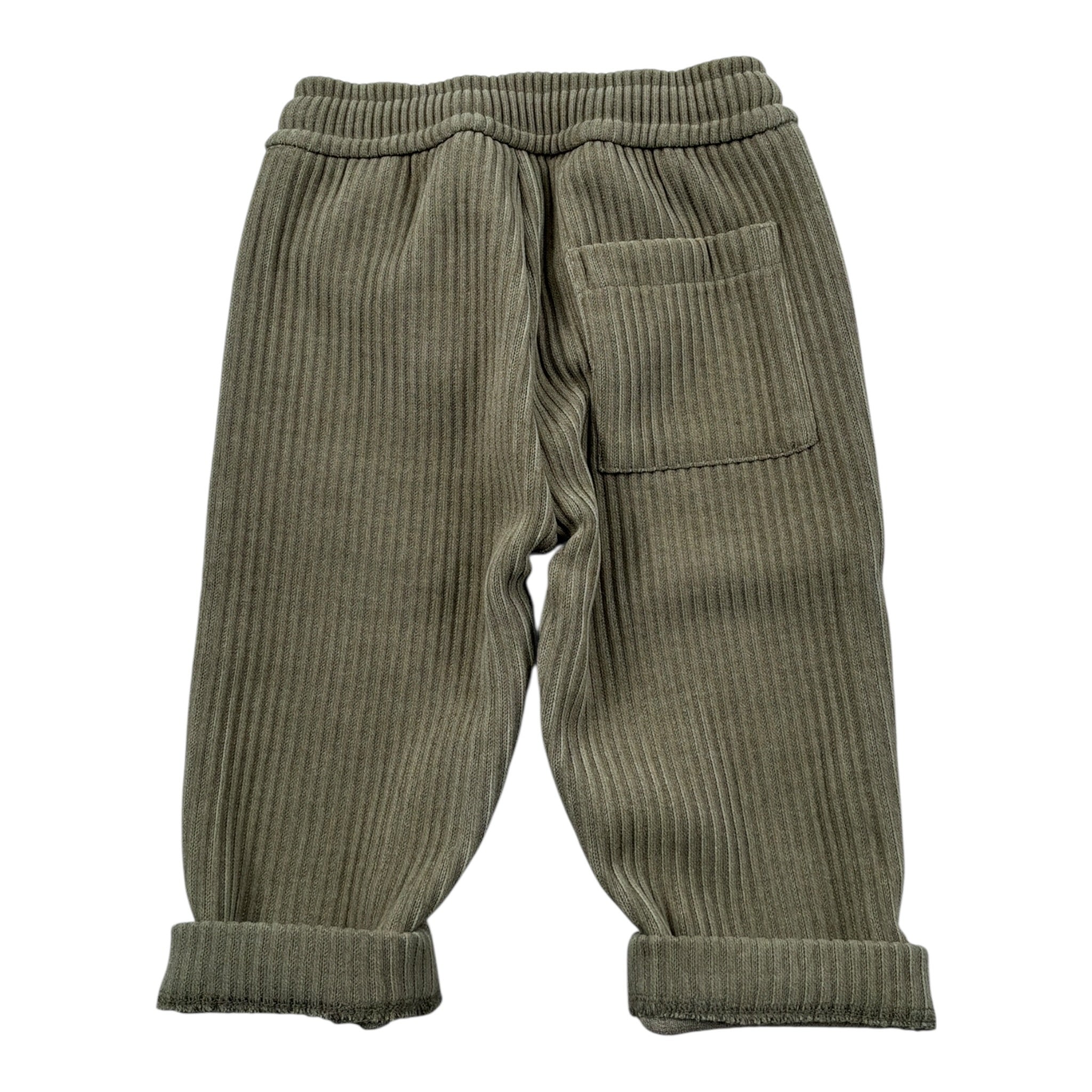 U+È Pantalone tinta unita con Elastico In Vita Verde per Bambino UEM0654J VERDE U+è 