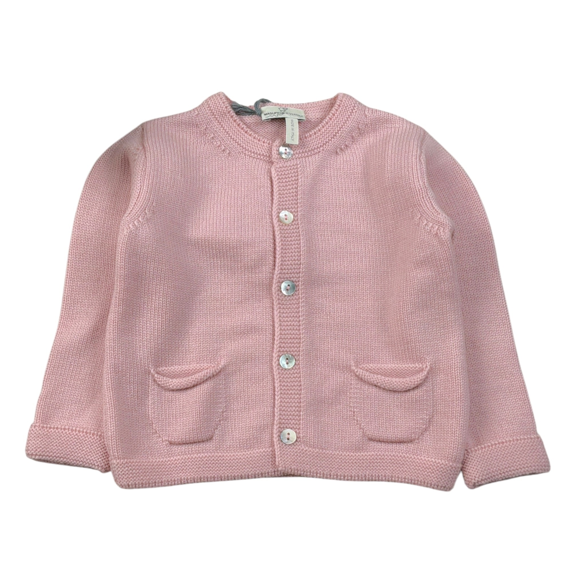 Maglifici Di Verona Cardigan tinta unita con Bottoni Rosa per Neonata 045222 ROSA MAGLIFICI DI VERONA 
