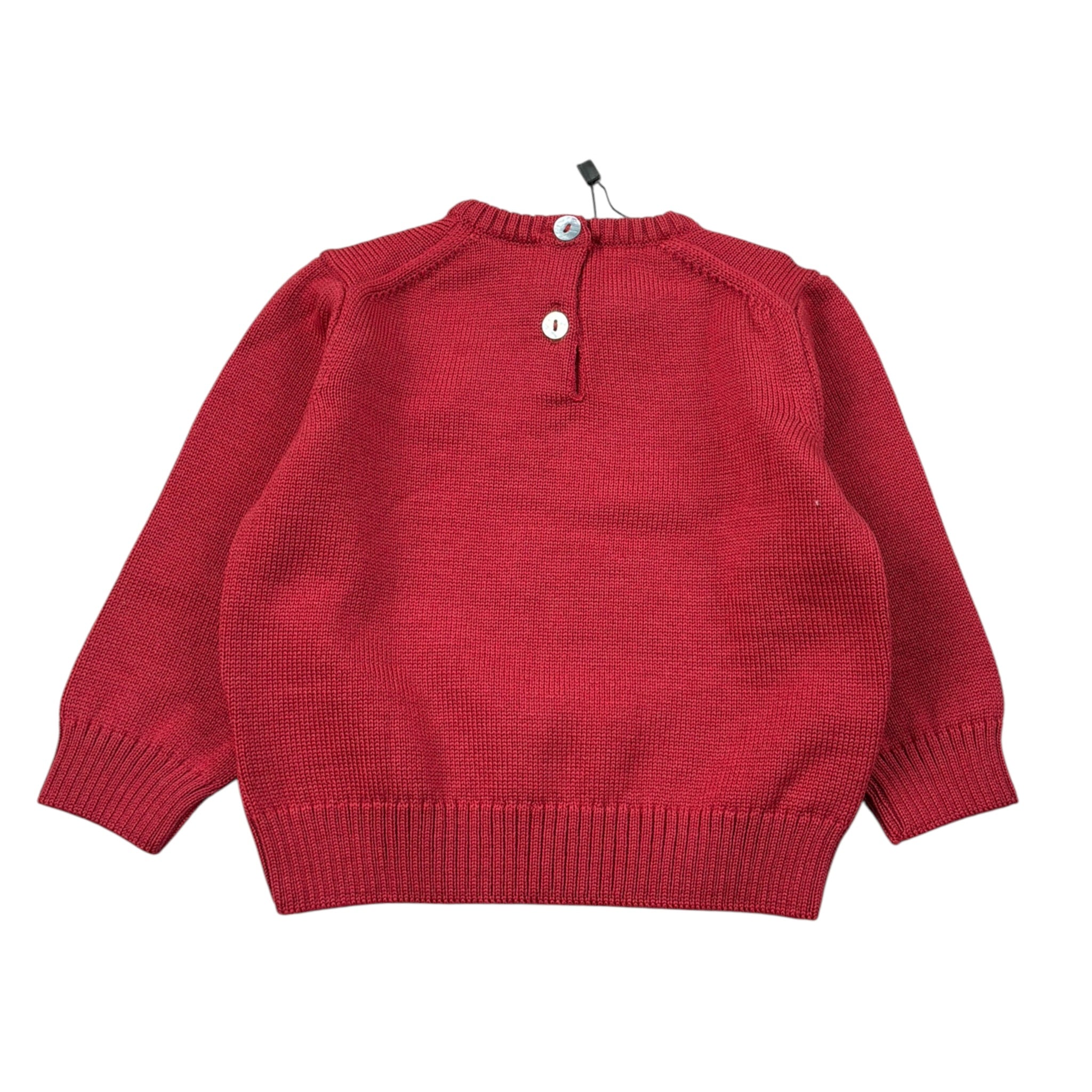 Maglifici Di Verona Maglia tinta unita con Fiocchi Rosso per Neonata 045247 ROSSO MAGLIFICI DI VERONA 