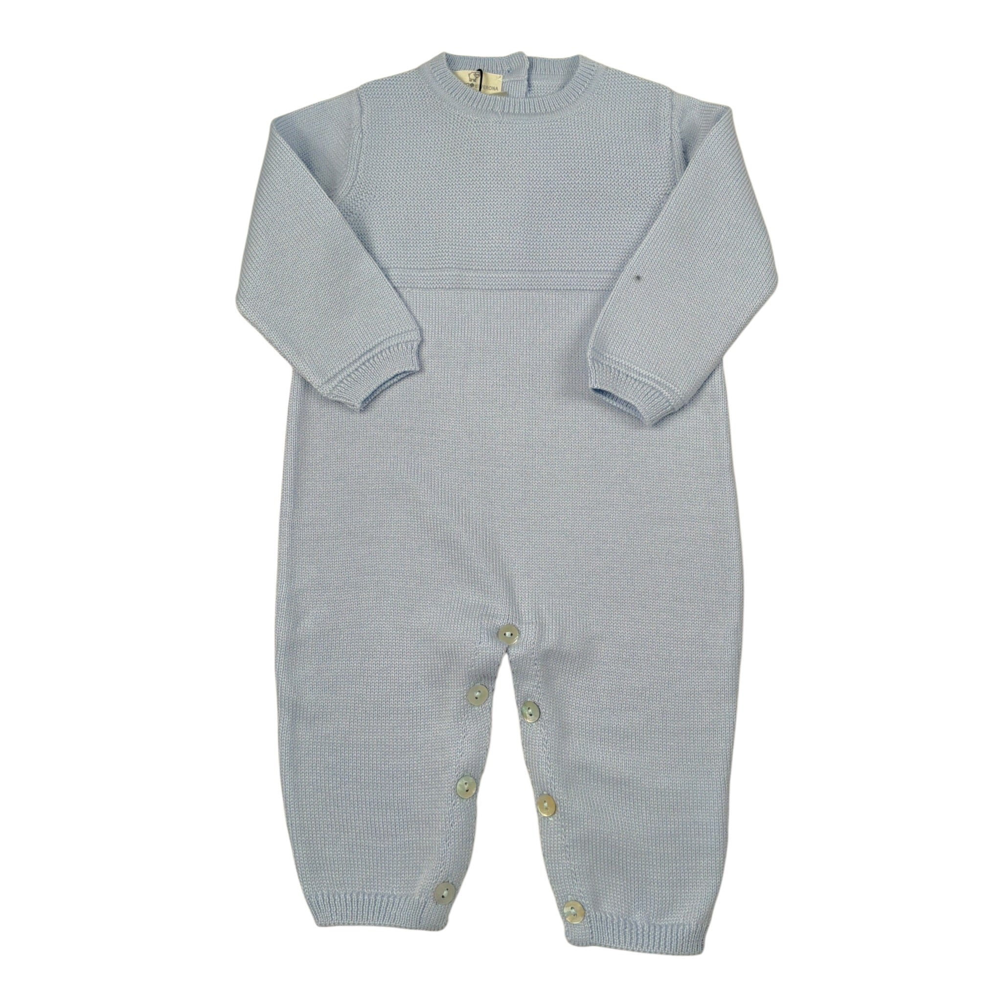 Maglifici Di Verona Tutina In Filo tinta unita Azzurro per Neonato 045287 AZZURRO MAGLIFICI DI VERONA 