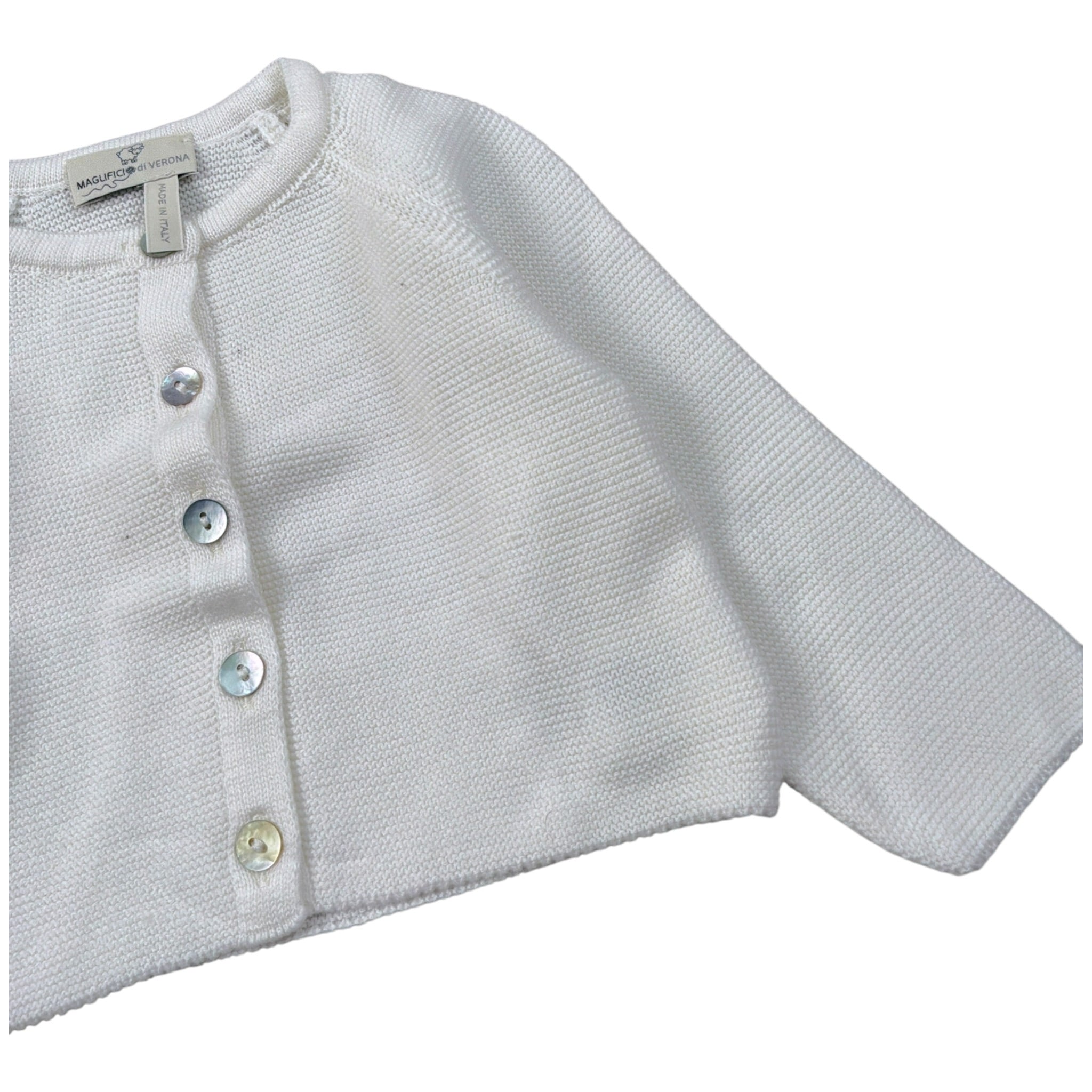 Maglifici Di Verona Cardigan tinta unita con Bottoni Bianco per Neonata 045326 BIANCO MAGLIFICI DI VERONA 