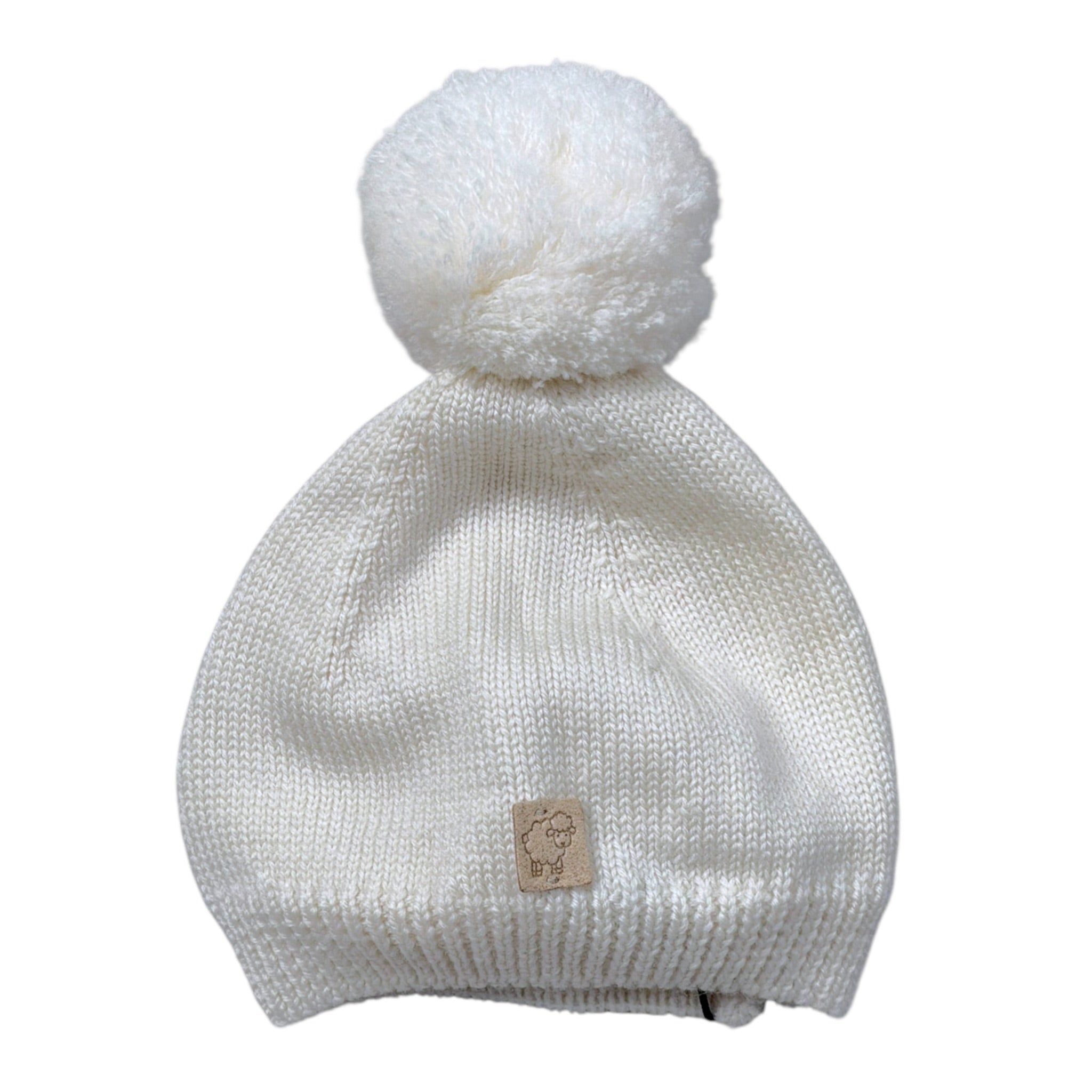 Maglifici Di Verona Cappello tinta unita In Filo con Pon Pon Panna per Neonato 045413 PANNA MAGLIFICI DI VERONA 