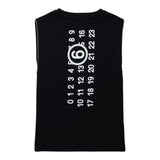 Maison Margiela Abito Giromanica tinta unita con Stampa Nero per Bambina 60850 NERO MAISON MARGIELA 