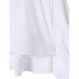 Maison Margiela Camicia Manica Lunga tinta unita con Logo Bianco per Bambina M60503 BIANCO MAISON MARGIELA 