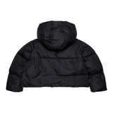 Maison Margiela Giubbino tinta unita con Zip E Cappuccio Nero per Bambina M60823 NERO MAISON MARGIELA 