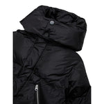 Maison Margiela Giubbino tinta unita con Zip E Cappuccio Nero per Bambina M60823 NERO MAISON MARGIELA 