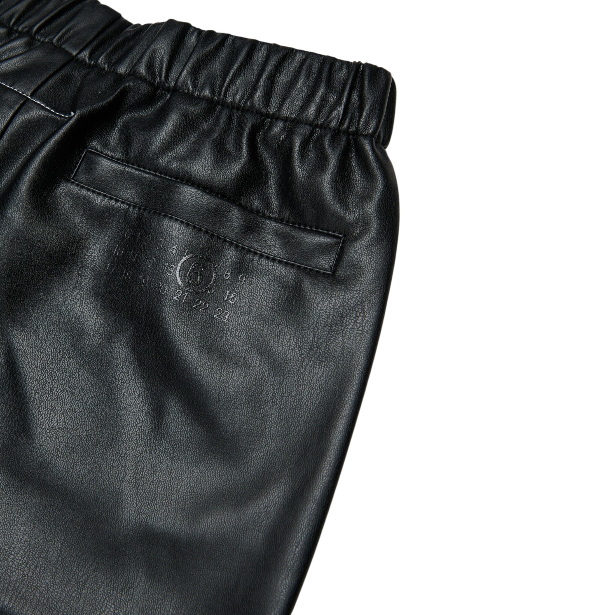Maison Margiela Pantalone In Ecopelle tinta unita Nero per Bambina M60837 NERO MAISON MARGIELA 