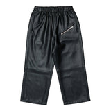 Maison Margiela Pantalone In Ecopelle tinta unita Nero per Bambina M60837 NERO MAISON MARGIELA 