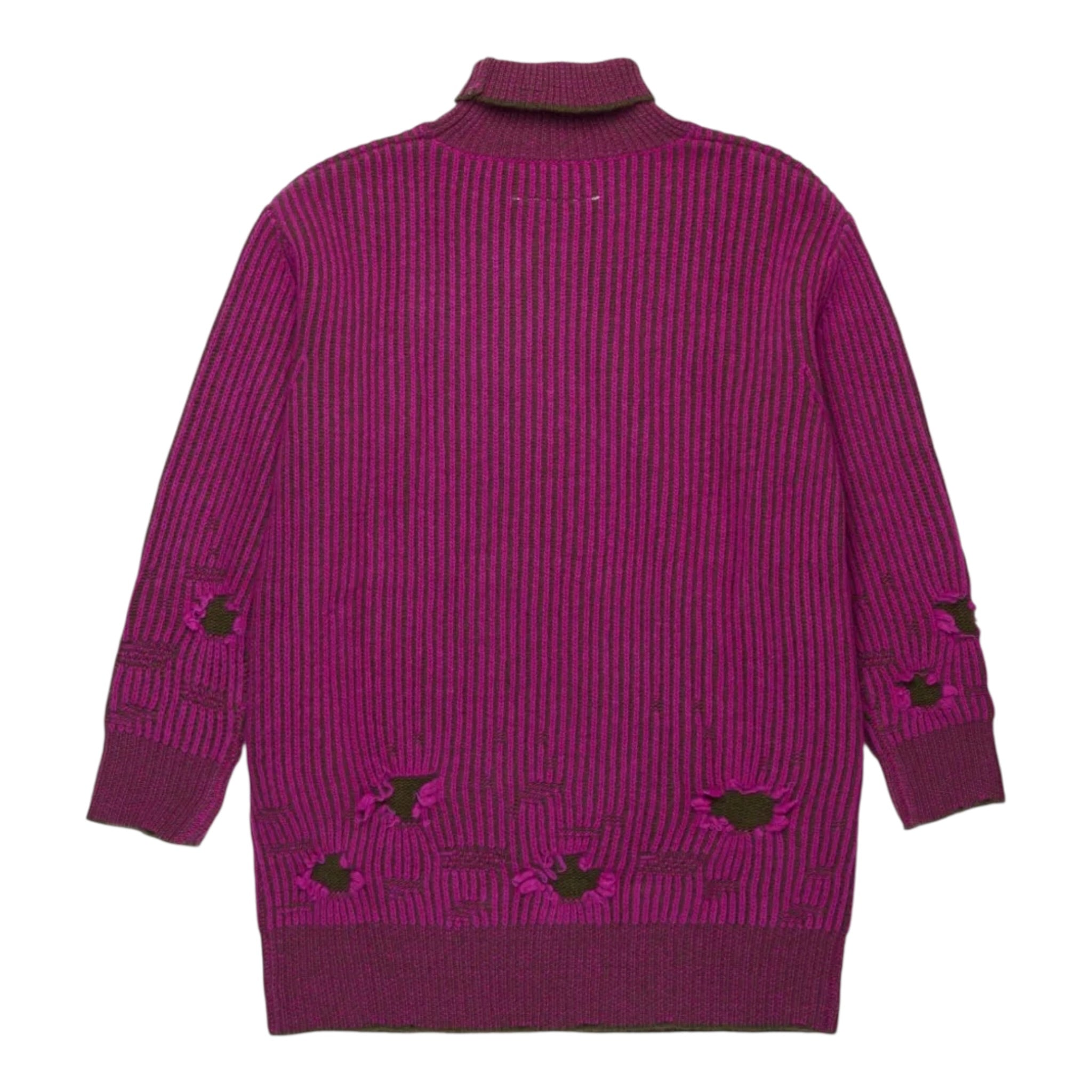 Maison Margiela Abito Manica Lunga tinta unita Collo Alto Viola per Bambina M60847 VIOLA MAISON MARGIELA 