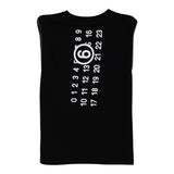 Maison Margiela Abito Giromanica tinta unita con Stampa Nero per Bambina M60850MM02X NERO MAISON MARGIELA 