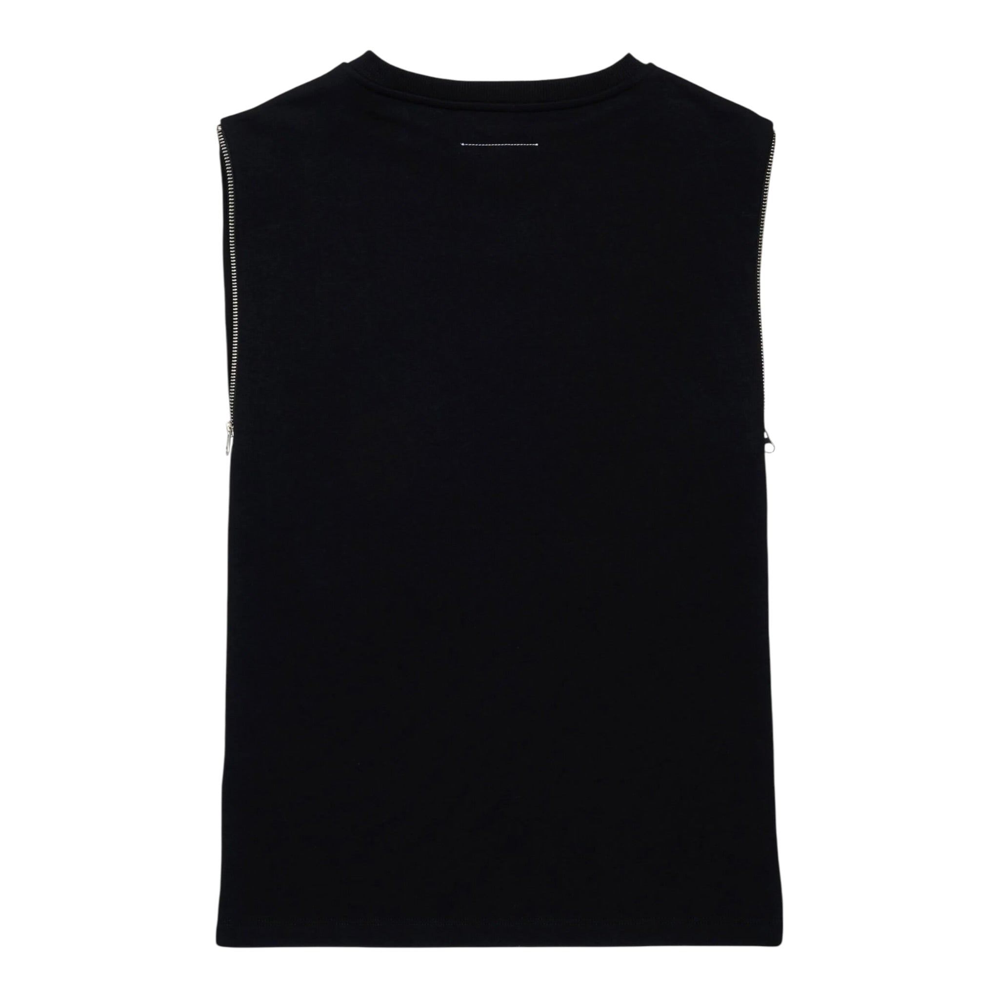 Maison Margiela Abito Giromanica tinta unita con Stampe Nero per Bambina M60850 NERO MAISON MARGIELA 