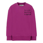 Maison Margiela Felpa Chiusa Girocollo tinta unita con Logo Viola per Bambina M60896 VIOLA MAISON MARGIELA 
