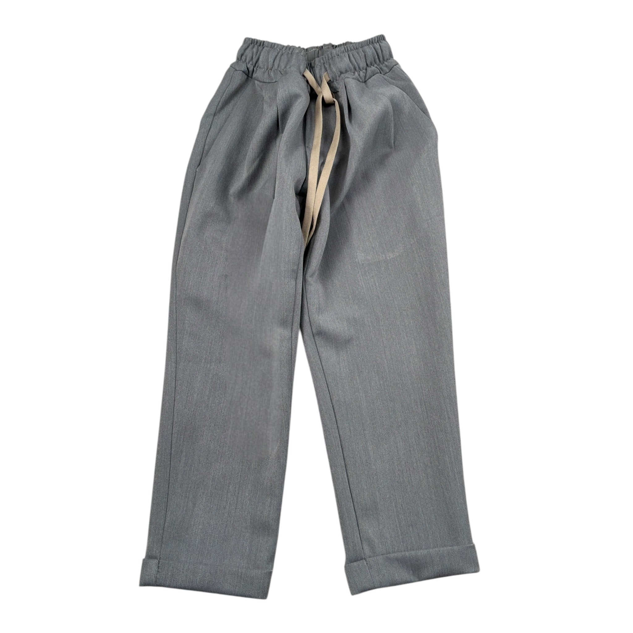 Make Pantalone tinta unita con Elastico In Vita Grigio per Neonato MK2025N GRIGIO MAKE 