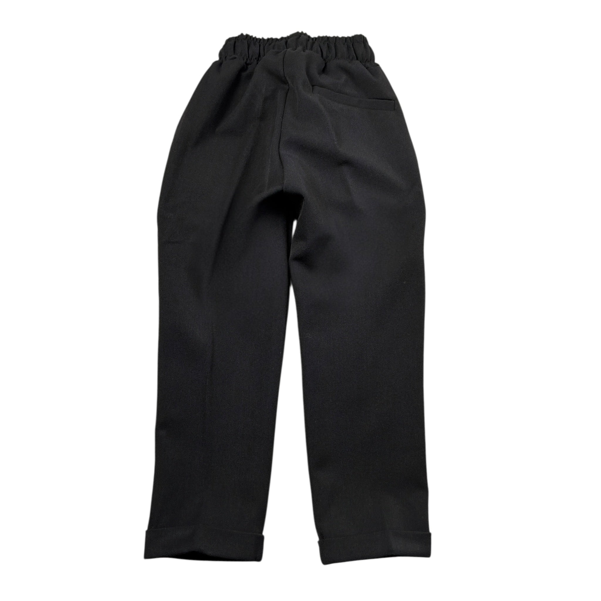 Make Pantalone tinta unita con Elastico In Vita Nero per Neonato MK2025N NERO MAKE 