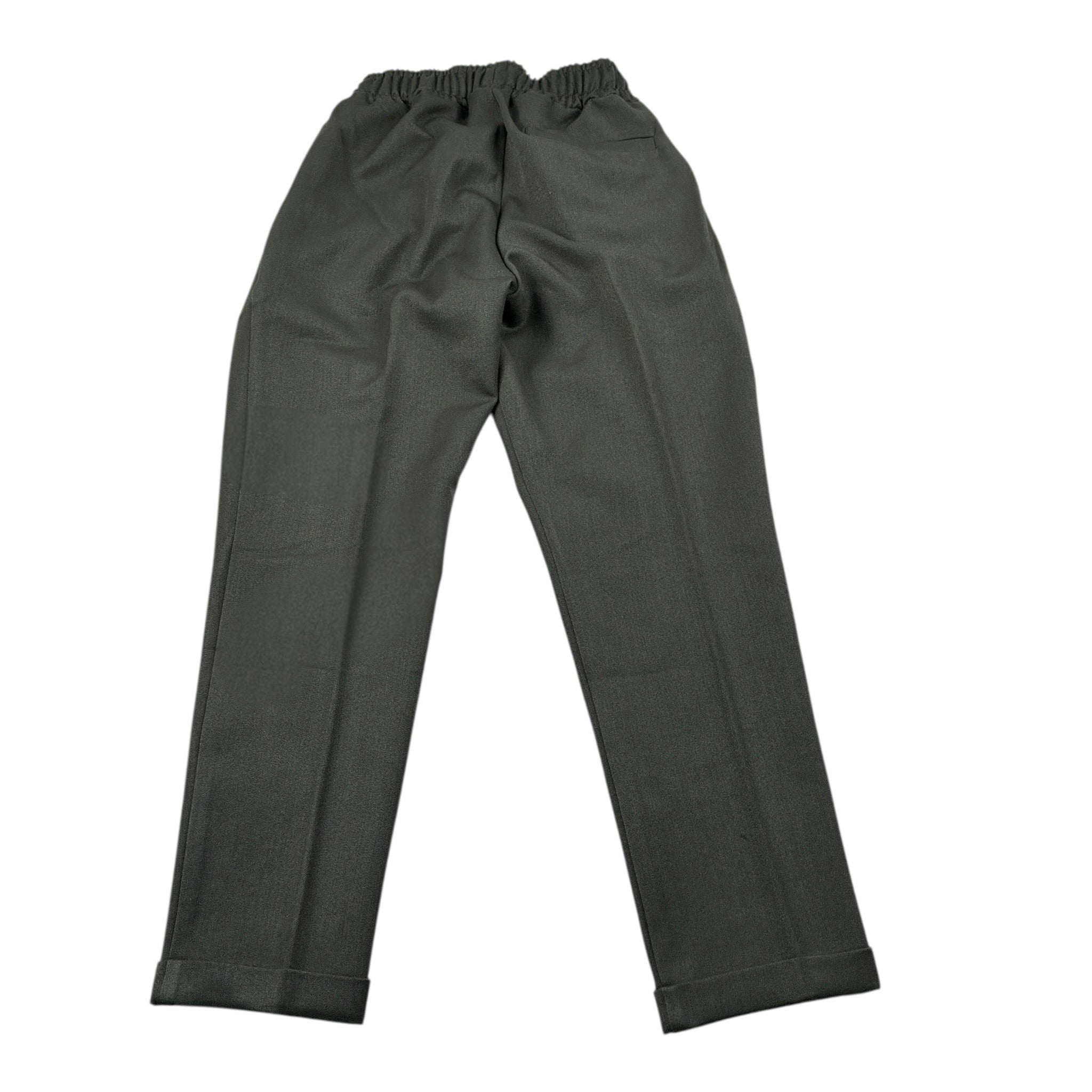 Make Pantalone tinta unita con Elastico In Vita Verde per Bambino MK2025 VERDE MAKE 