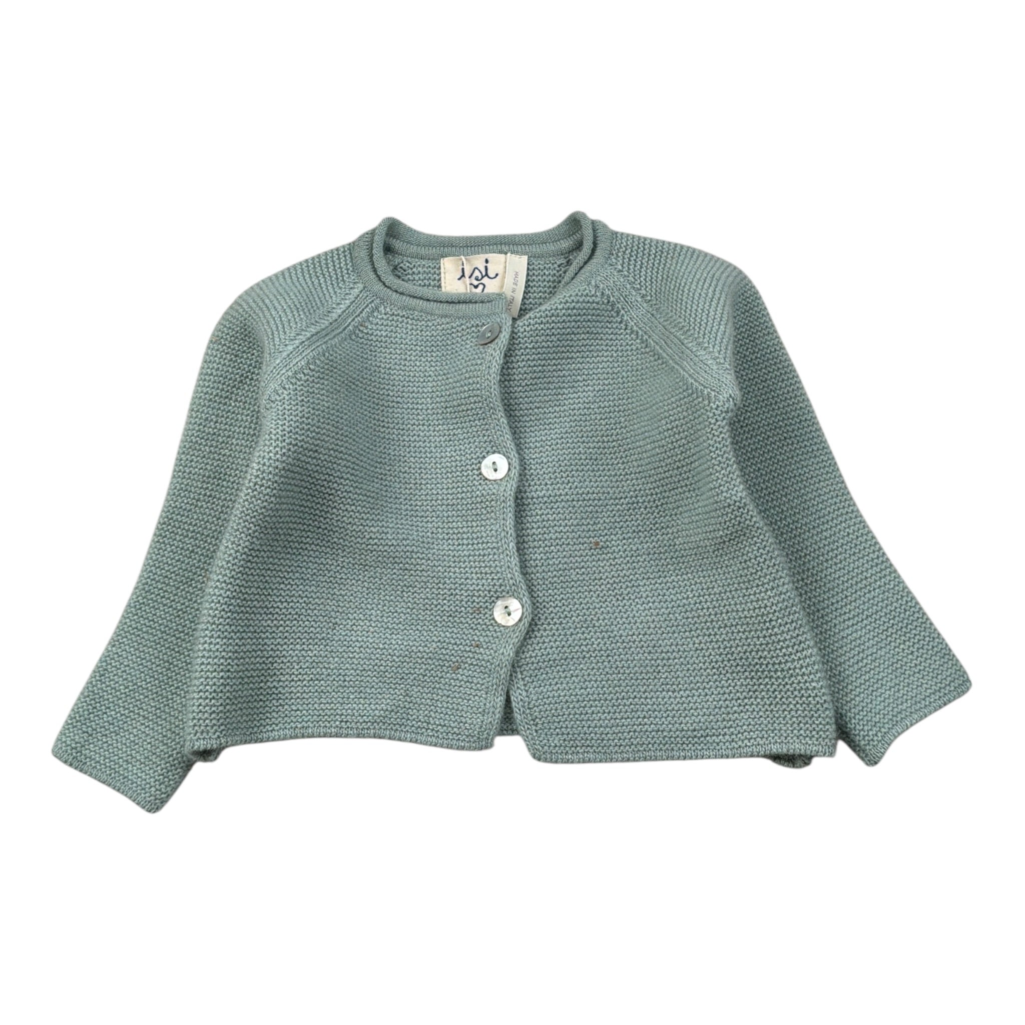 Malvi & Co Cardigan tinta unita Verde per Neonata FCCI118GFLL VERDE MALVI & CO 