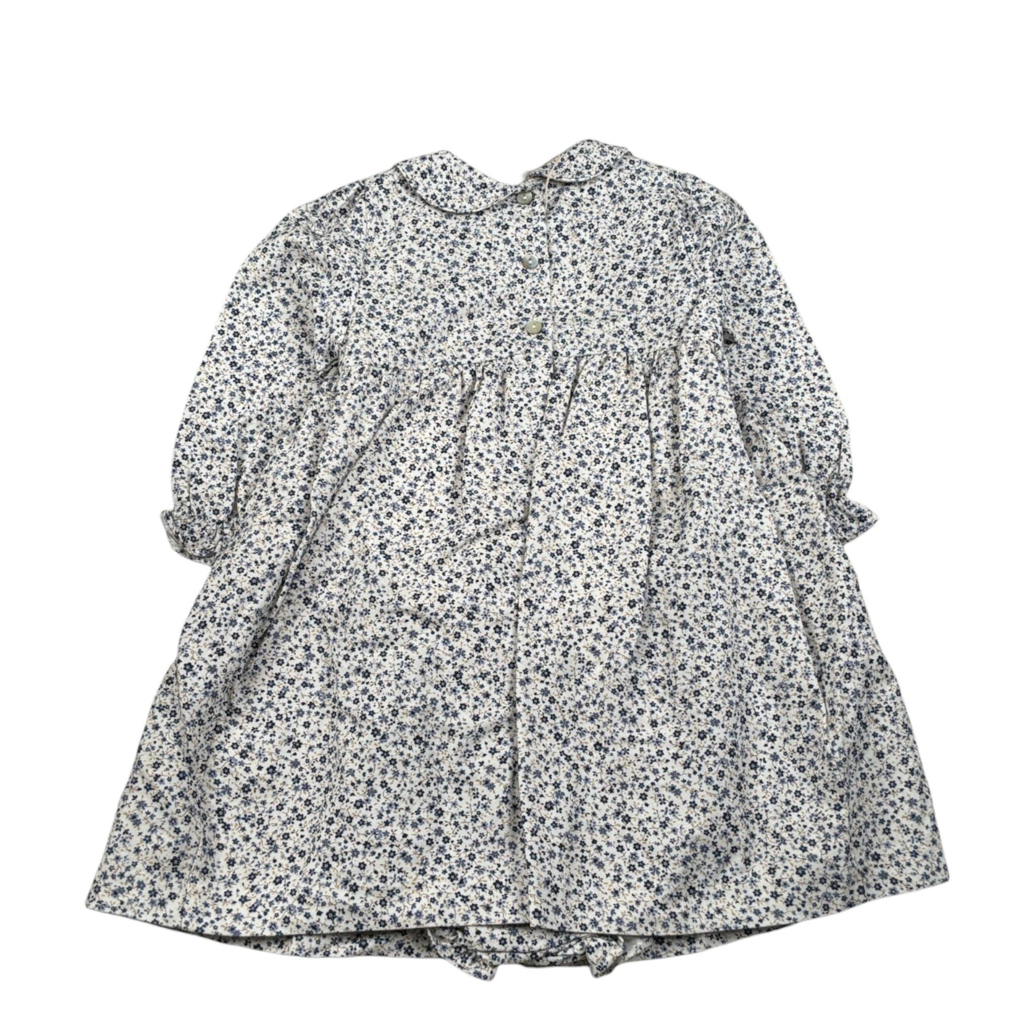 Malvi & Co Abito tinta unita con Coulotte E Stampa Fiori Bianco per Neonata FCCI138VELPR BIANCO MALVI & CO 