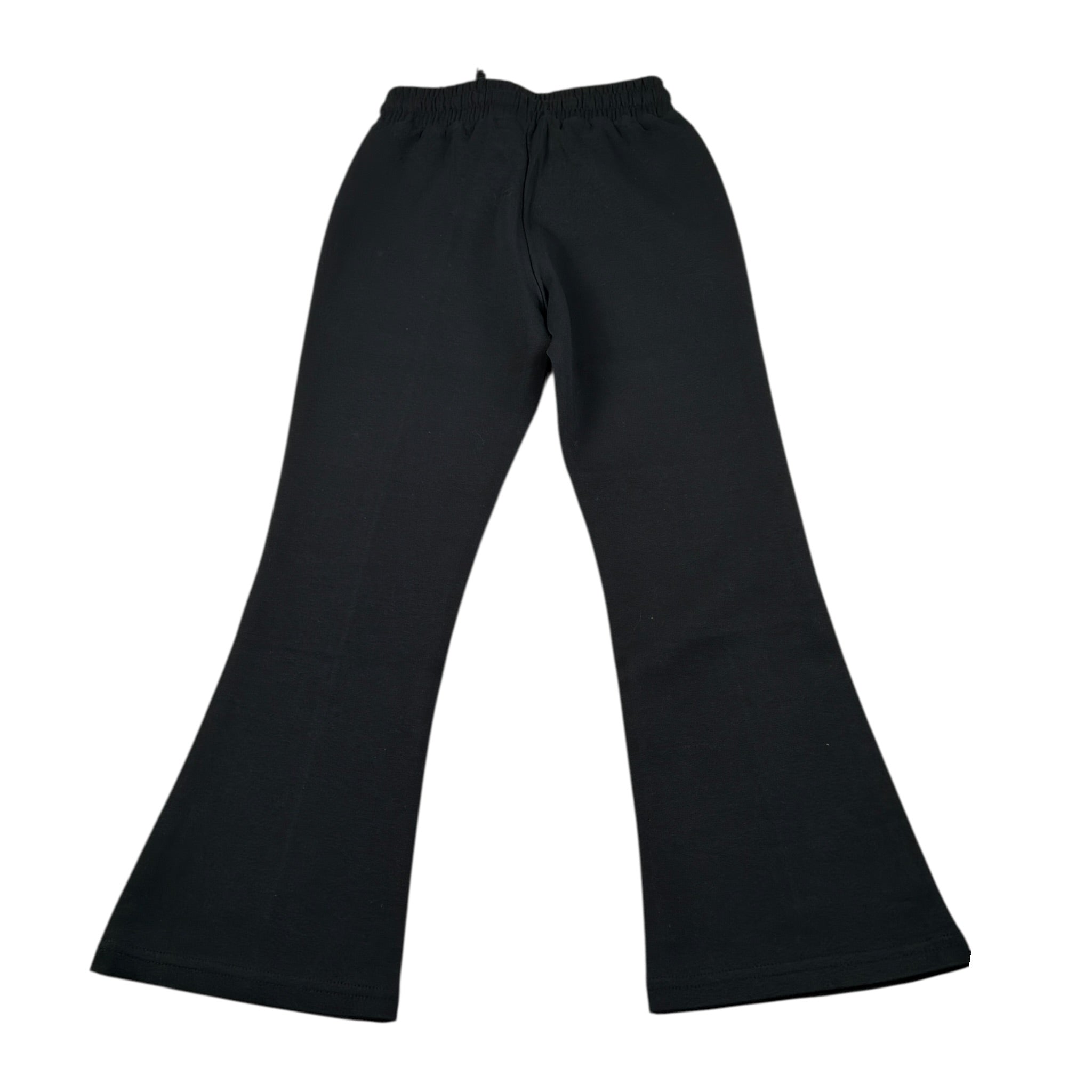 Manila Grace Pantalone tinta unita Modello Zampa Nero per Bambina M2924W25 NERO MANILA GRACE 