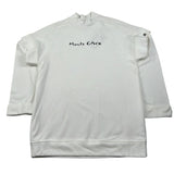 Manila Grace Abito Manica Lunga tinta unita con Logo Bianco per Bambina MFJF24A073 BIANCO MANILA GRACE 