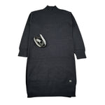 Manila Grace Abito Manica Lunga tinta unita con Cintura Nero per Bambina MFJF24A168 NERO MANILA GRACE 