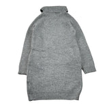 Manila Grace Abito Manica Lunga tinta unita con Collo Grigio per Bambina MFJF24A175 GRIGIO MANILA GRACE 