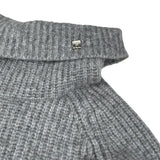 Manila Grace Abito Manica Lunga tinta unita con Collo Grigio per Bambina MFJF24A175 GRIGIO MANILA GRACE 