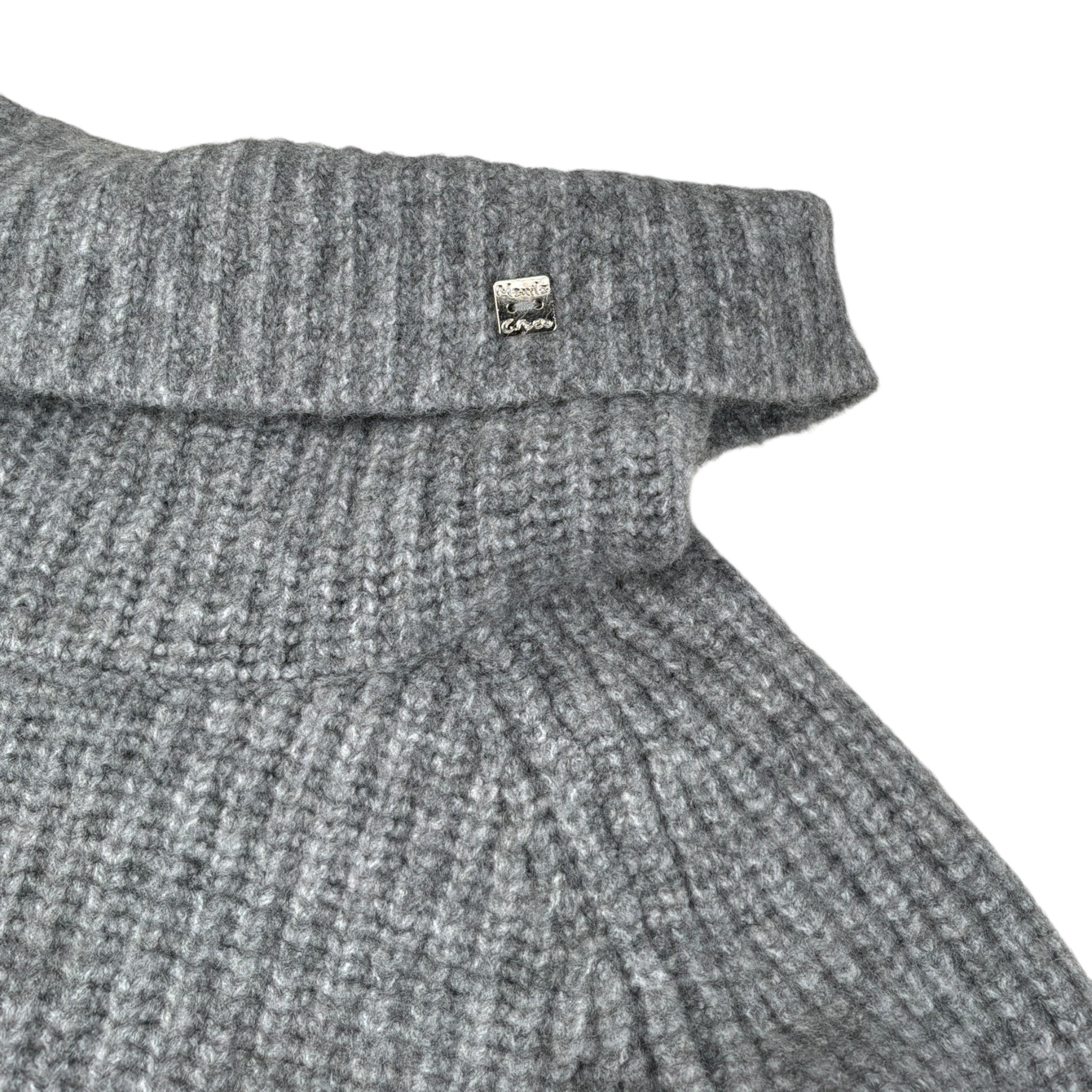Manila Grace Abito Manica Lunga tinta unita con Collo Grigio per Bambina MFJF24A175 GRIGIO MANILA GRACE 