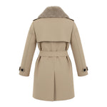 Manila Grace Trench tinta unita con Cintura Beige per Bambina MFJF24C101 BEIGE MANILA GRACE 