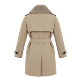 Manila Grace Trench tinta unita con Cintura Beige per Bambina MFJF24C101 BEIGE MANILA GRACE 