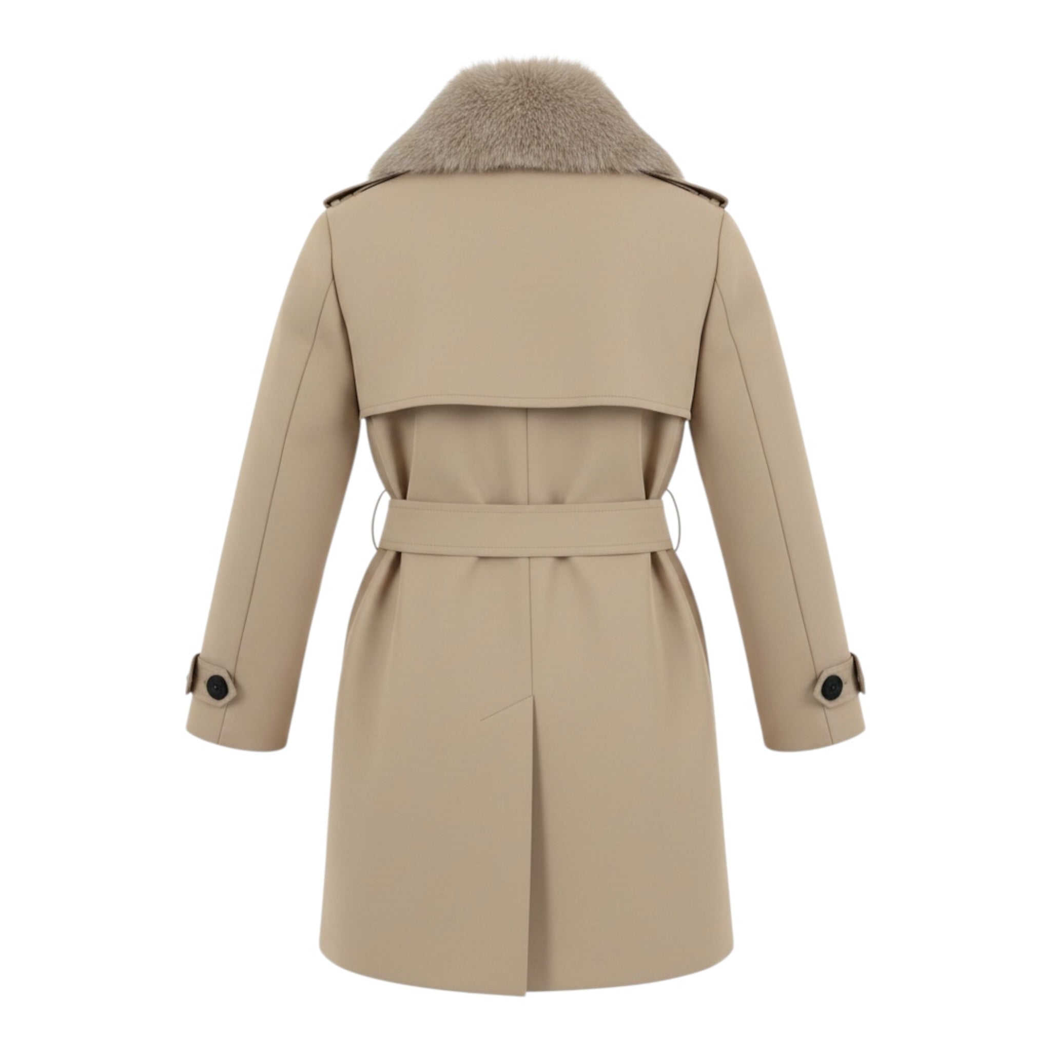Manila Grace Trench tinta unita con Cintura Beige per Bambina MFJF24C101 BEIGE MANILA GRACE 