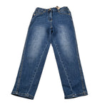 Manila Grace Jeans tinta unita con Elastico In Vita Blu per Bambina MFJF24P050 BLU MANILA GRACE 