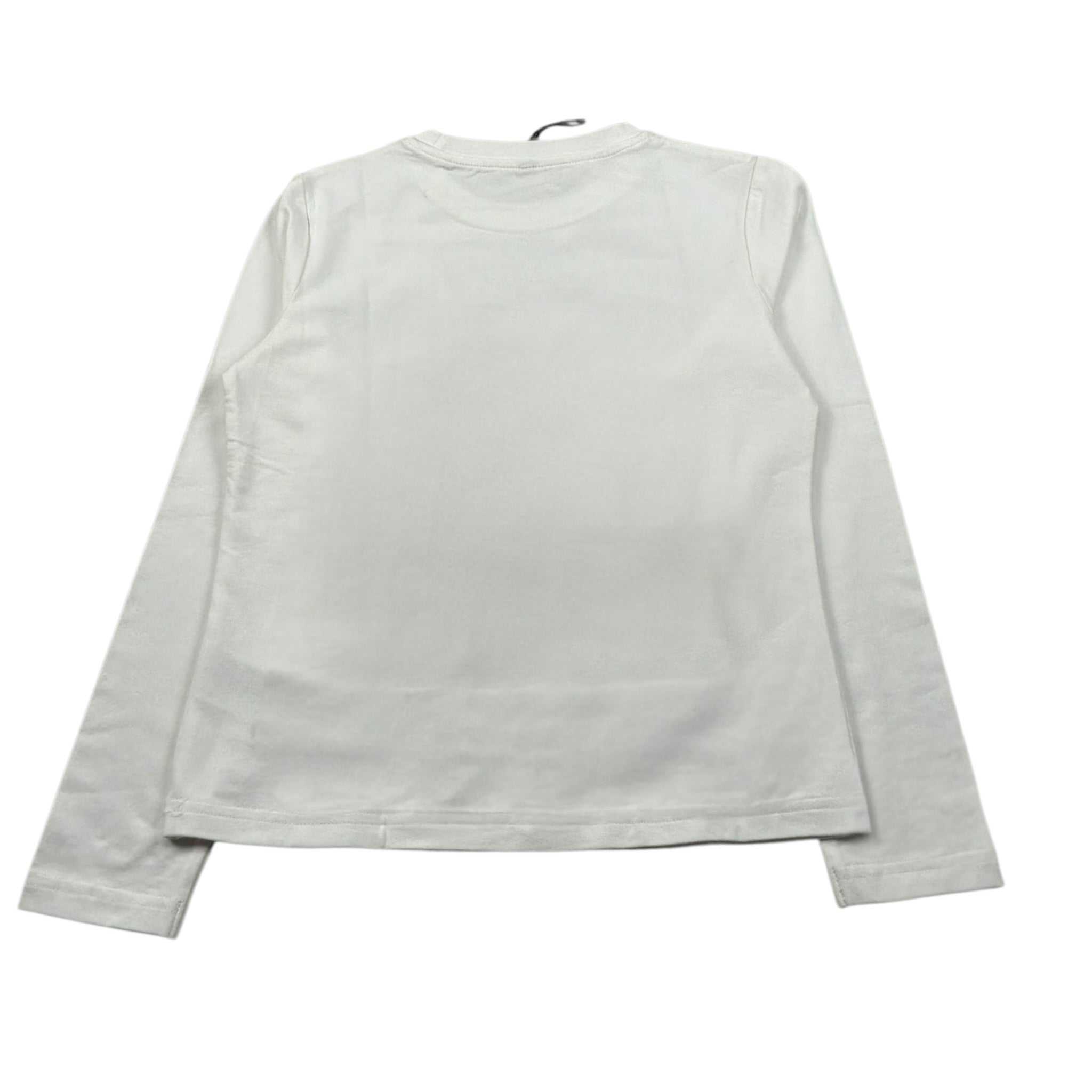 Manila Grace Shirt Girocollo tinta unita con Stampa Bianco per Bambina MFJF24T055 BIANCO MANILA GRACE 