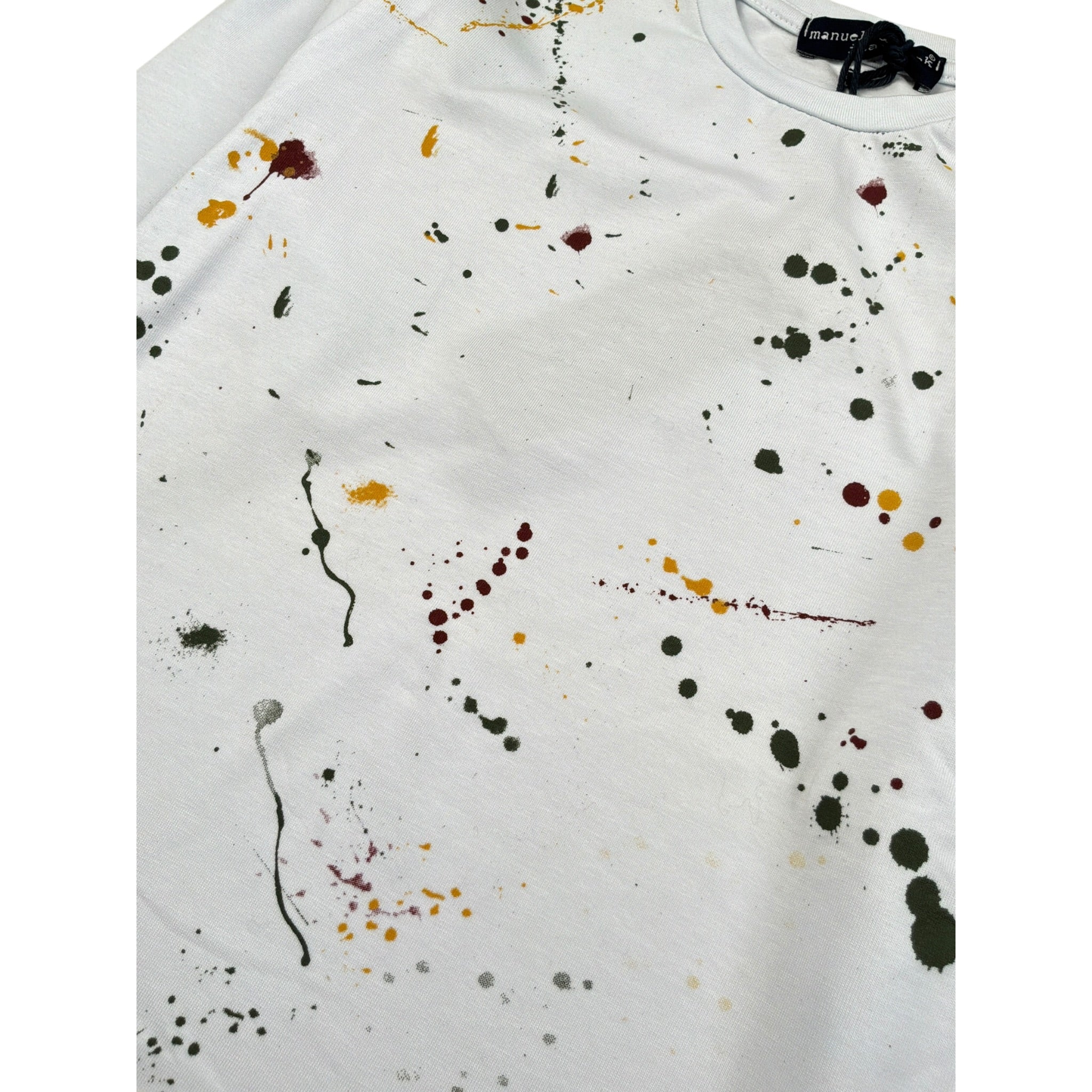 Manuel & Frank Shirt tinta unita Girocollo con Stampa Bianco per Bambino EIIEOOS BIANCO MANUEL & FRANK 