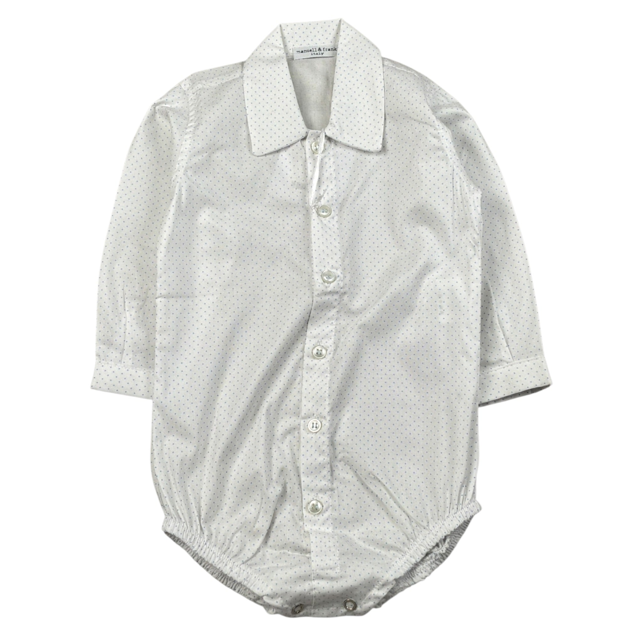 Manuel & Frank Camicia Modello Body tinta unita con Pois Bianco per Neonato MF3296I BIANCO MANUEL & FRANK 