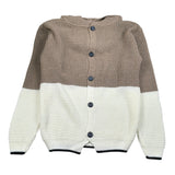 Manuel & Frank Cardigan Bicolore con Cappuccio Bianco/Beige per Bambino MF4217R BIANCO/BEIGE MANUEL & FRANK 