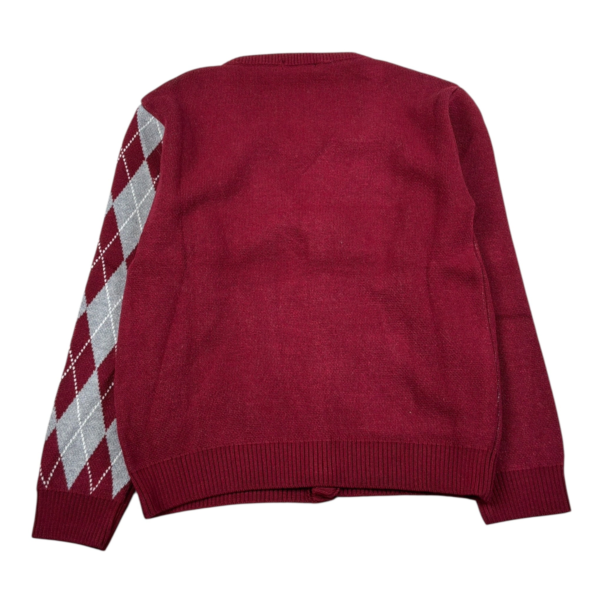 Manuel & Frank Cardigan Bicolore con Fantasia Bordeaux per Bambino MF4262B BORDEAUX MANUEL & FRANK 