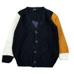 Manuel & Frank Cardigan Tricolore con Bottoni Blu per Bambino MF4371B BLU MANUEL & FRANK 