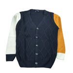 Manuel & Frank Cardigan tinta unita con Maniche In Contrasto Blu per Bambino MF4371R BLU MANUEL & FRANK 