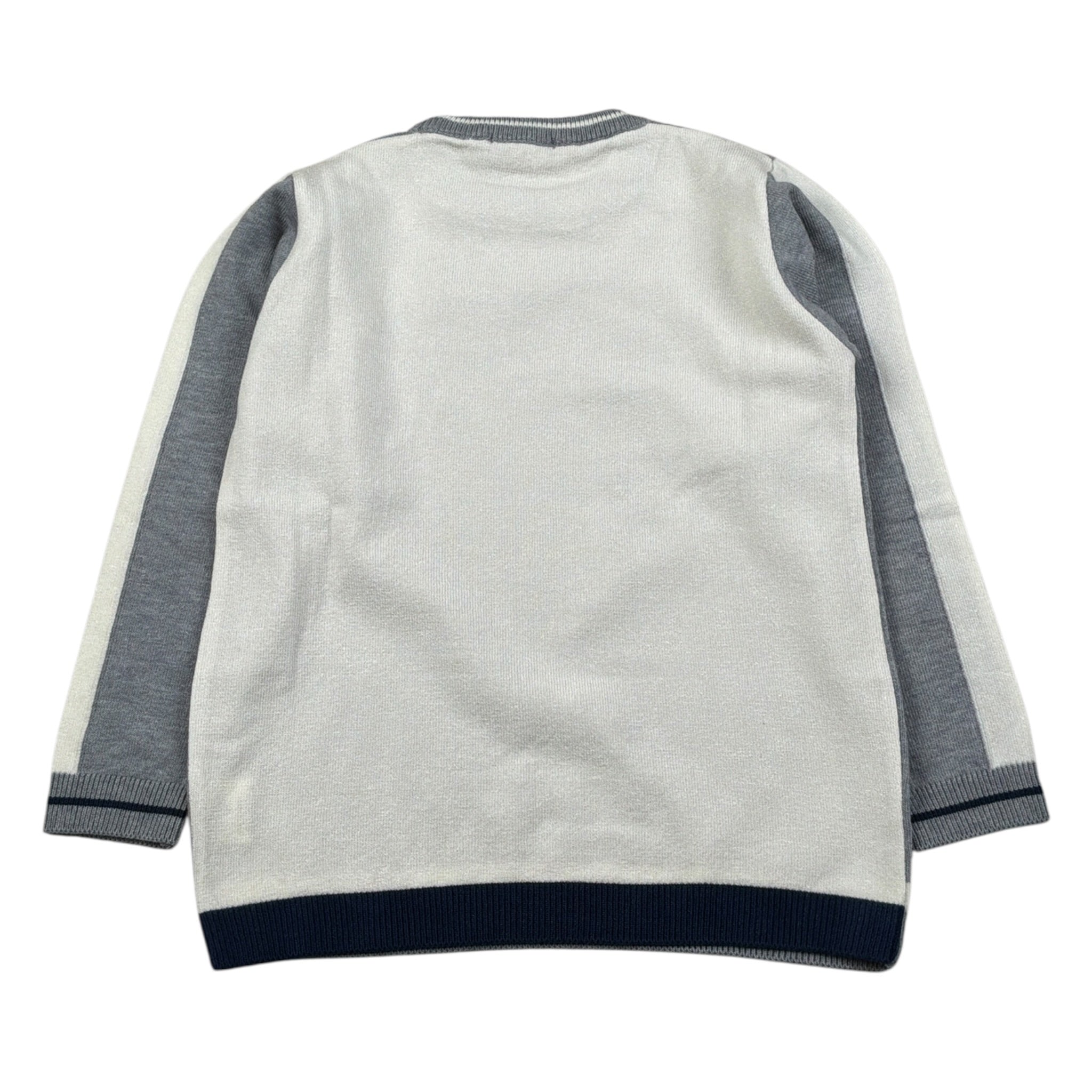 Manuel & Frank Maglia tinta unita Gicocollo con Maniche In Contrasto Grigio per Bambino MF4419B GRIGIO MANUEL & FRANK 