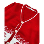 Manuel & Frank Cardigan tinta unita con Stampa Natale Rosso per Neonato MF4456I ROSSO MANUEL & FRANK 