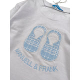 Manuel & Frank Body tinta unita Manica Lunga con Stampa Bianco per Neonato MF7178I BIANCO MANUEL & FRANK 
