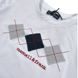 Manuel & Frank Shirt tinta unita Girocollo con Stampa Bianco per Bambino MF7242B BIANCO MANUEL & FRANK 