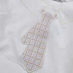 Manuel & Frank Body tinta unita con Stampa Manica Lunga Bianco per Neonato MF7248I BIANCO MANUEL & FRANK 